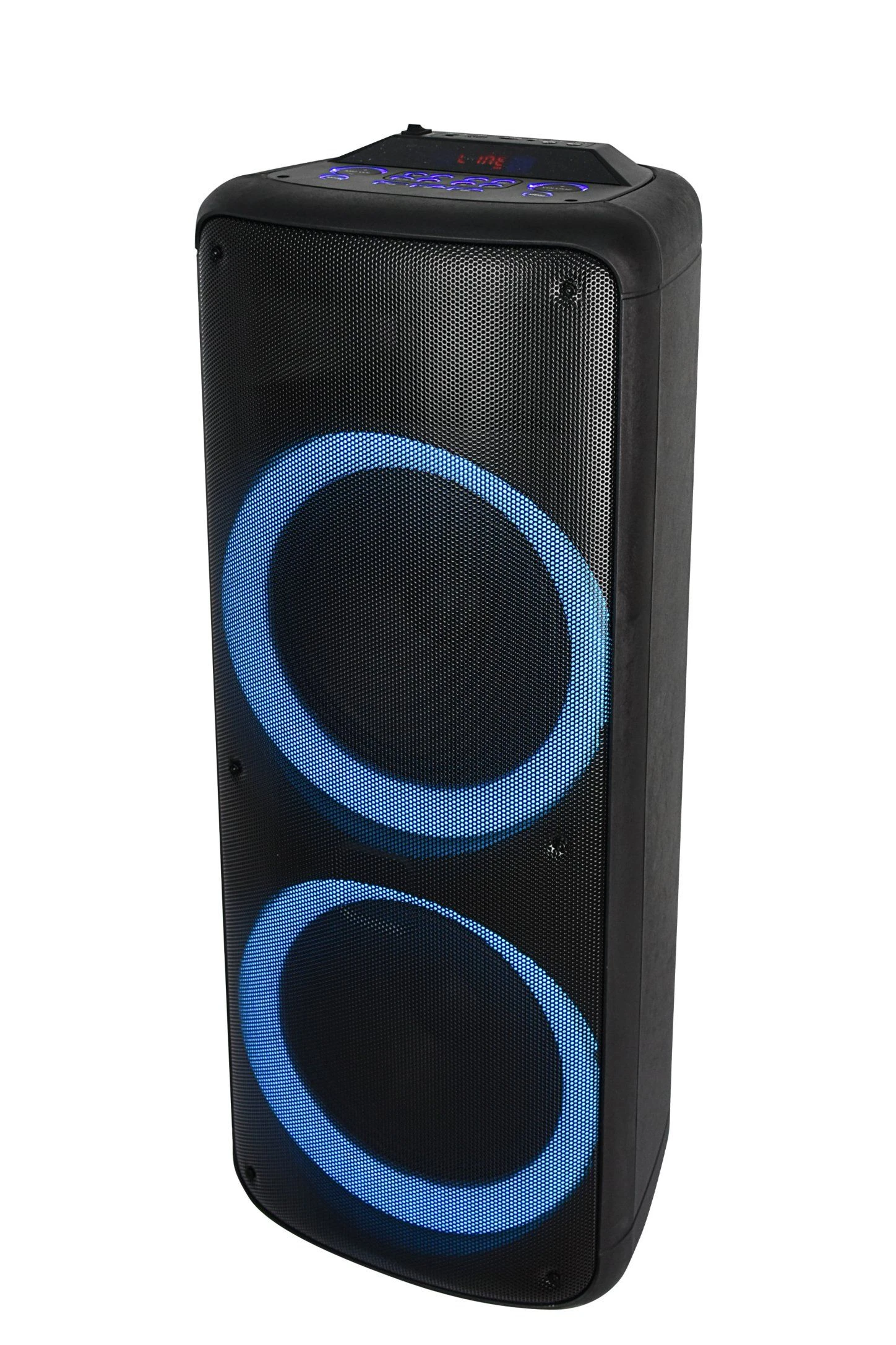 Audio Dual 10 Inch Big Power PA PRO Active Stereo Portable Professional Wireless DJ Party Speaker with FM Radio