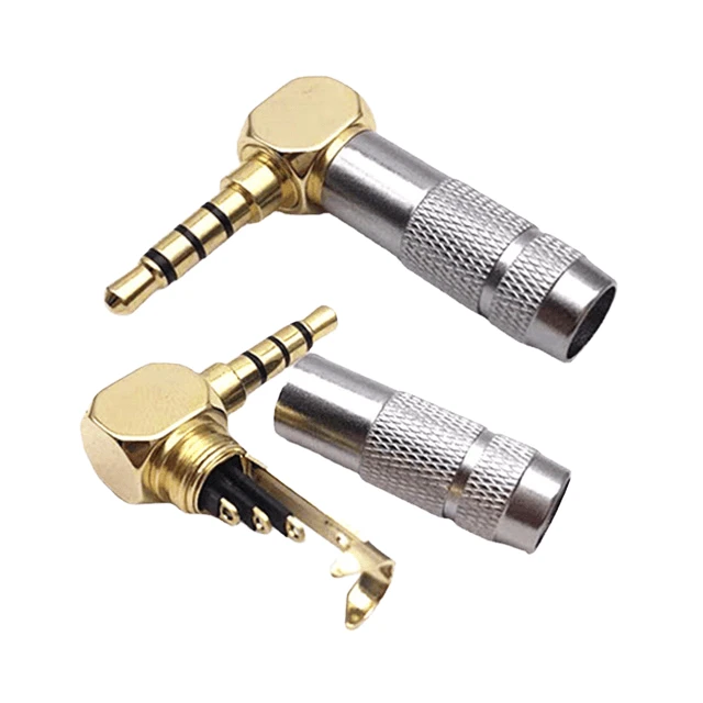 Audio Plug 1002 3.5mm Dly Gold Plated 4p Right Angle Balanced Plug for Power Application RCA Type