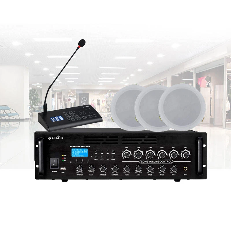 Audio Public Address PA Sound System Analog Intelligent Control Broadcasting