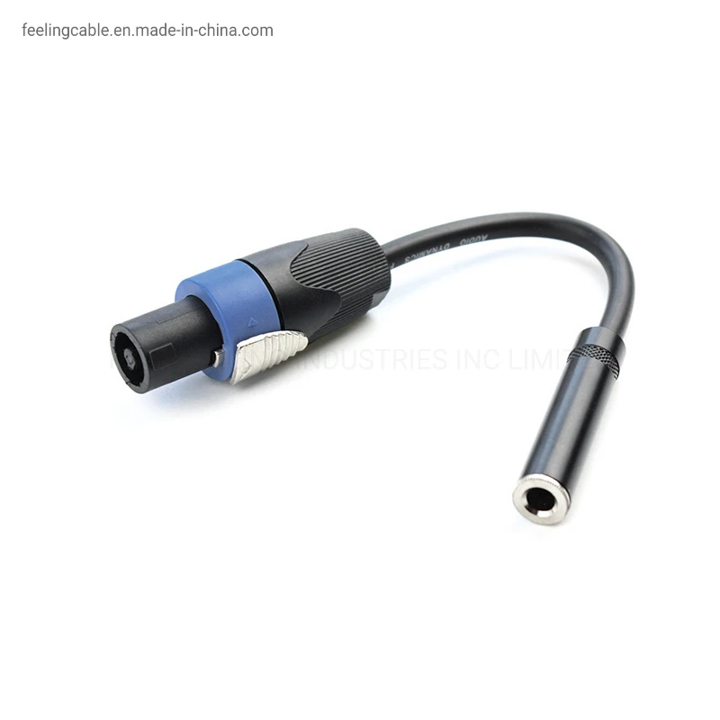 Audio Speaker Cable Speakon Male to 6.35mm Trs Socket 1mm 1.5mm 2.5mm 4mm (FSC17)