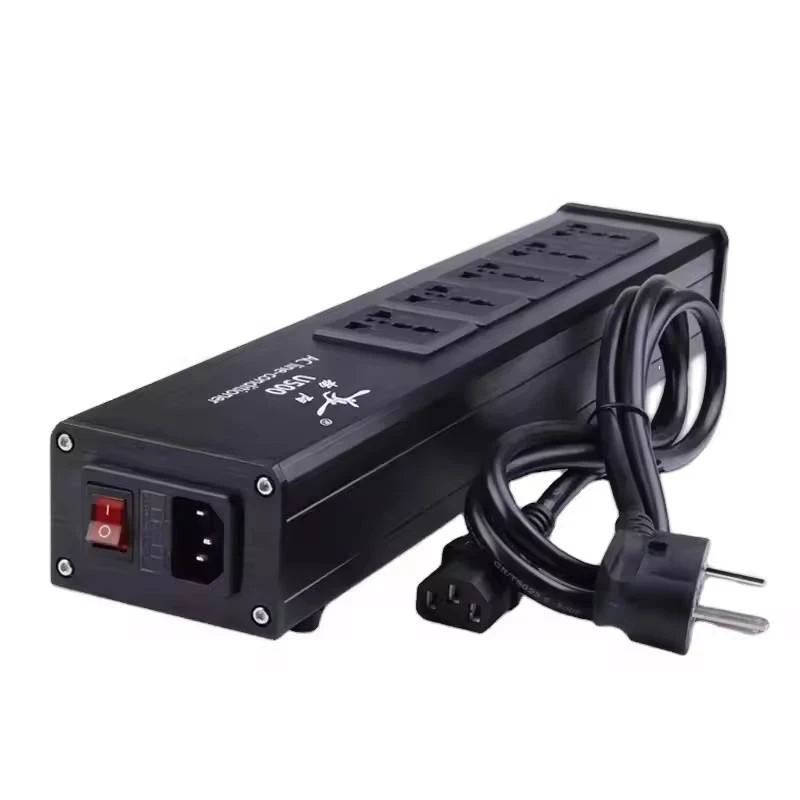 Audiophile 5 Outlet AC Power Filter with EMI RFI Filter and Noise Reduction Filter for Home Theater Systems