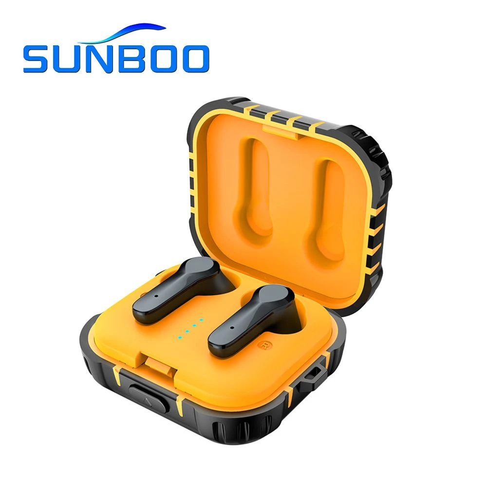 Auriculares Tws Rugged Wireless Earphone Earbuds with Mic Charging Sports Gaming Headset with Carabiner