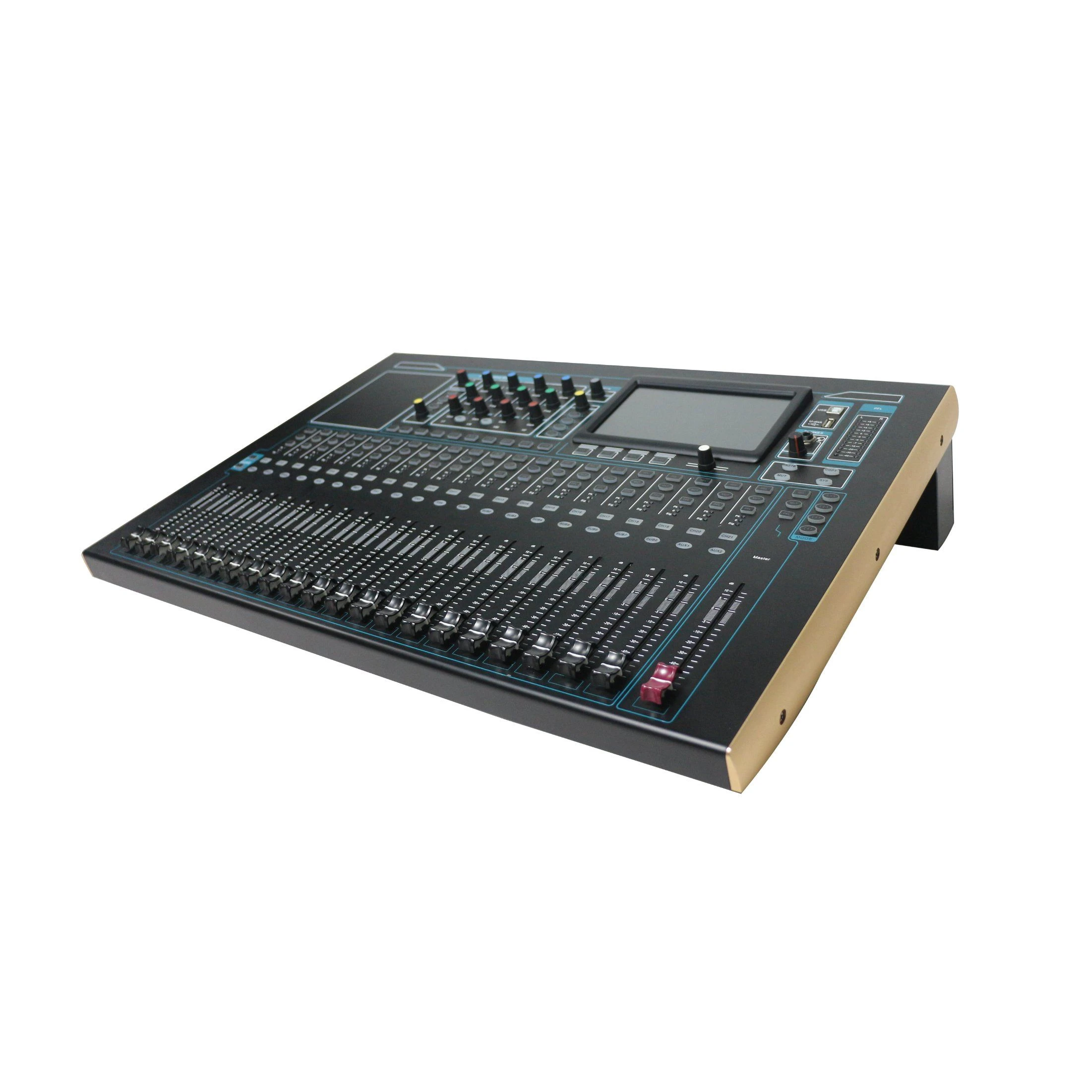 Auto Motorized Fader 24 Mic XLR Inputs Audio Mixer with Touch Screen