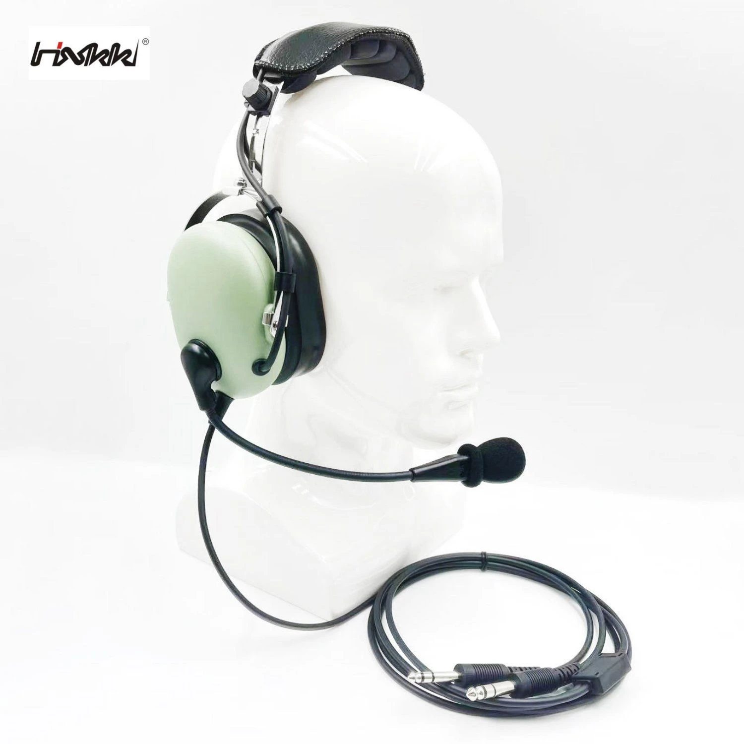 Aviation Headset for Cessna 172 Pilots Over-Ear Design with Gel Earmuff