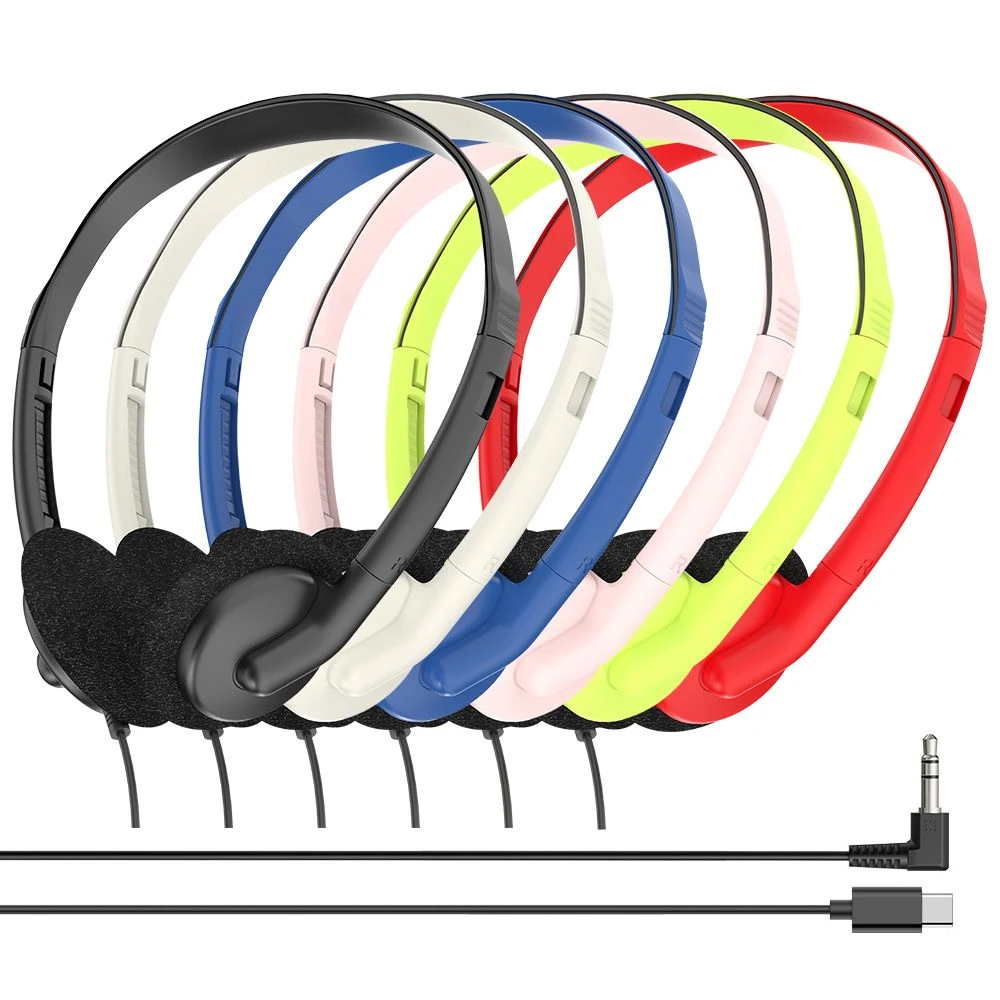 Aviation Wired Earphones for Reusable Economy Class Airline Passenger Use