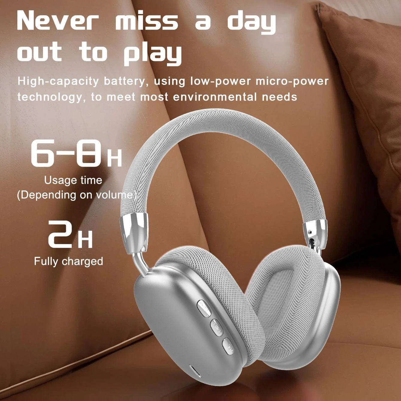 B36 Bluetooth Stereo Wireless Cordless Over-Ear Gaming Microphone Headphone Headset