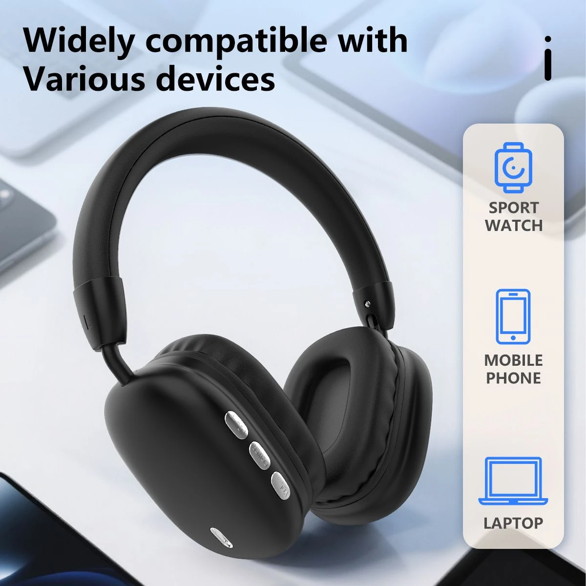 B36 Bluetooth Wireless Cordless Stereo Over-Ear Gaming Microphone Headset Headphone