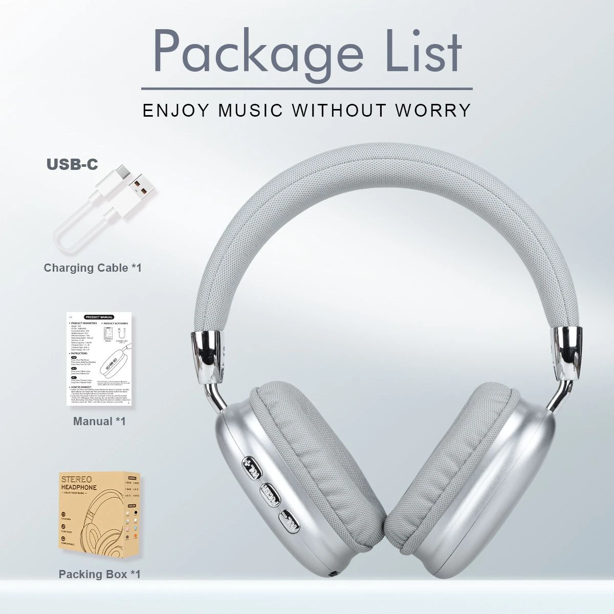 B36 Over-Ear Gaming Microphone Bluetooth Wireless Cordless Stereo Headphone Headset