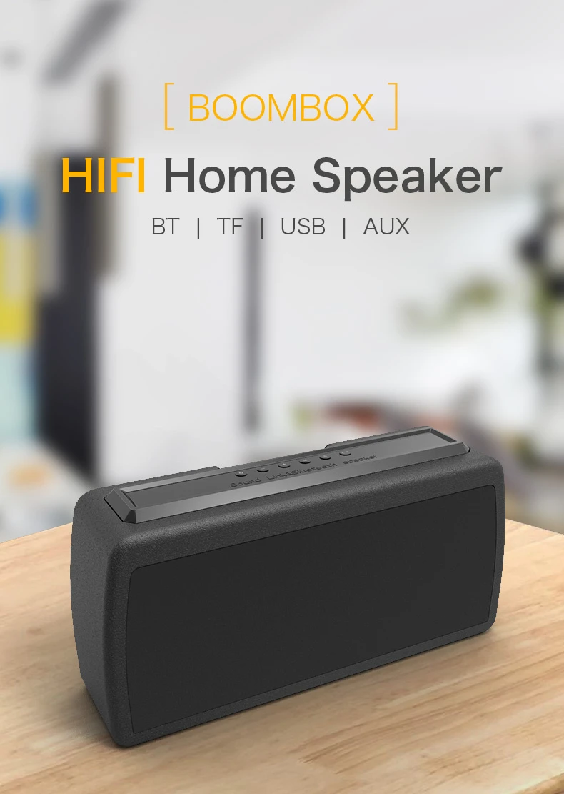 B80 Bluetooth Boombox Speaker with Enhanced 3D Surround Sound