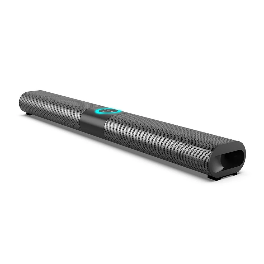 BS-20 Bluetooth 5.0 Soundbar Speaker 10W Dual Channel, Wireless TV Sound Bar with Remote, FM Radio & Multiple Audio Inputs for Home Audio