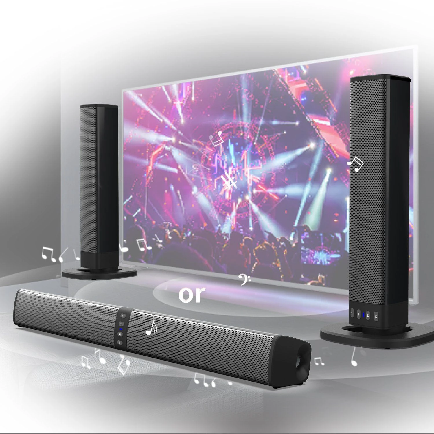 BS-36 Premium Wireless Bluetooth Soundbar Speaker with 3D Surround Audio