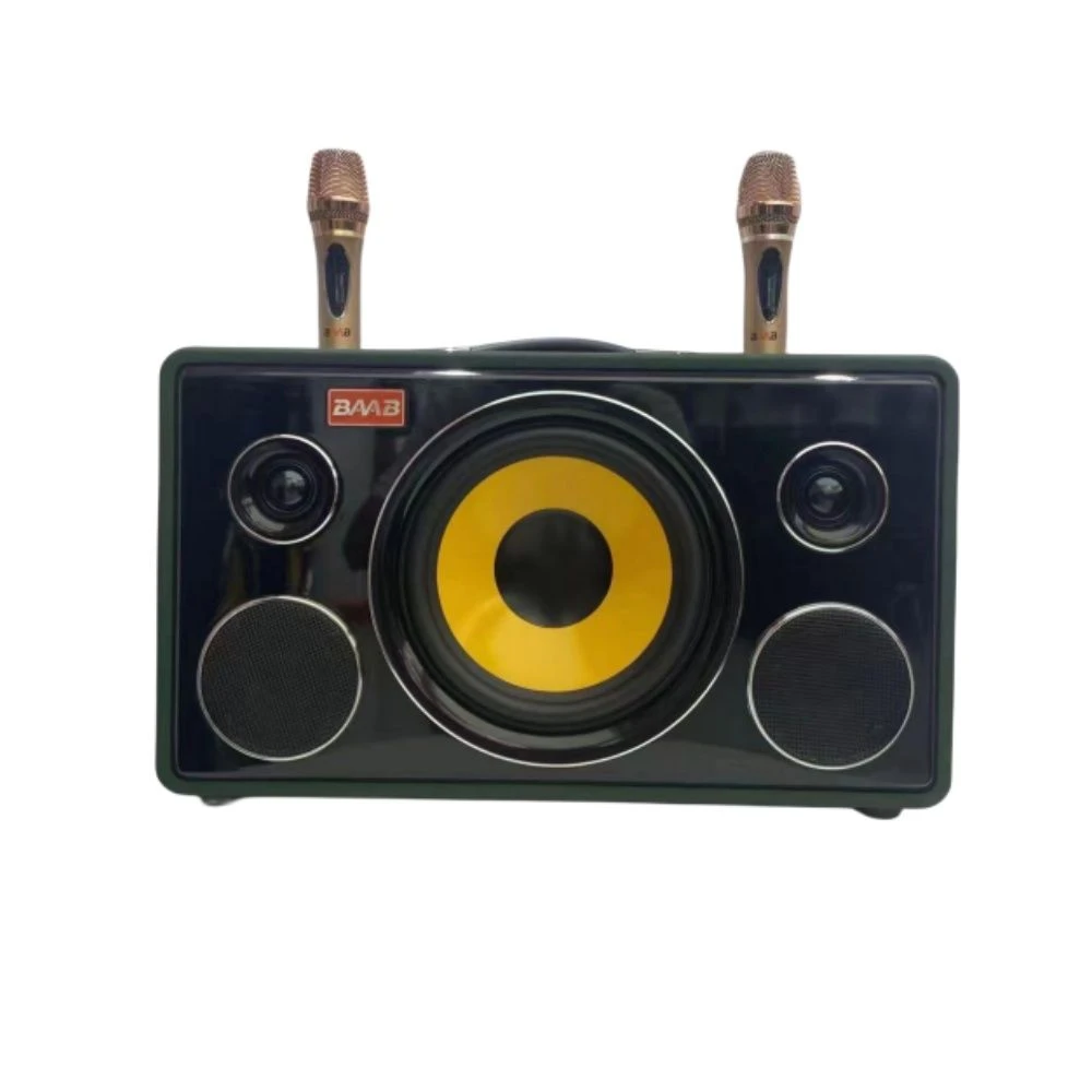 Baab Professional 8 Inch Wooden Wireless Bluetooth Audio Party Portable Speaker