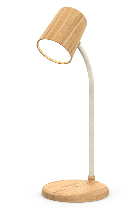Bamboo Amplifier with Wireless Charger Lam and FM Aux in Loudspeaker