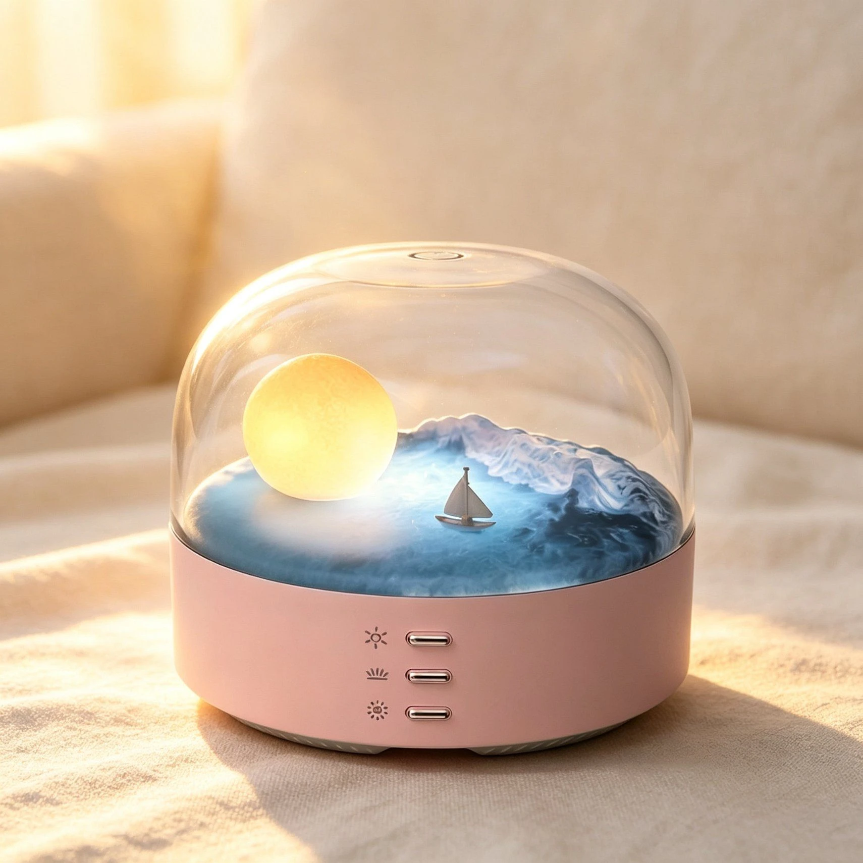Bedroom Bluetooth Speaker with Warm Cool Light