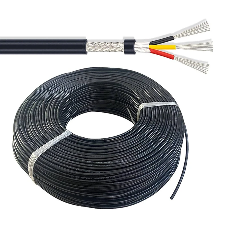 Black UL2464 Foil Shielded Drain Wire PVC Cable for Audio and Video Signal Transfer