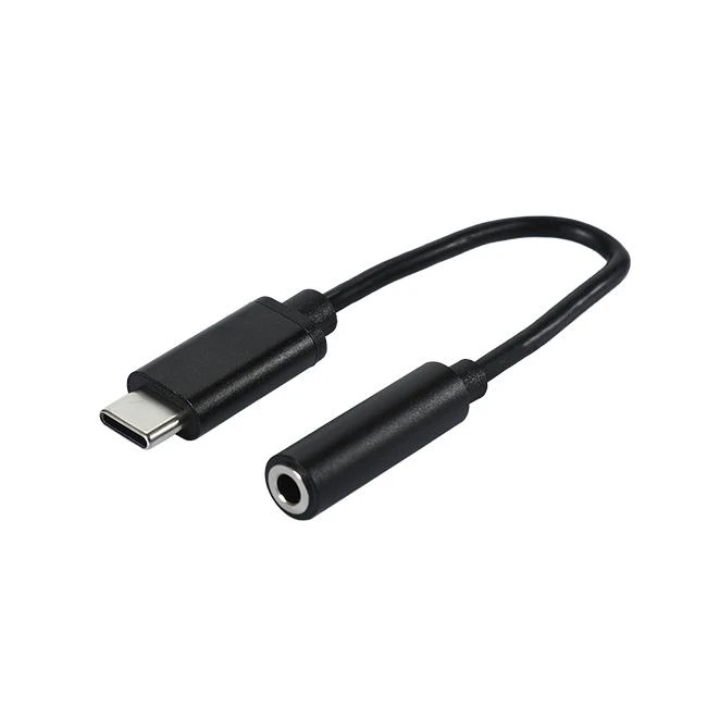 Black USB C to 3.5 mm Female Headphone Jack Adapter