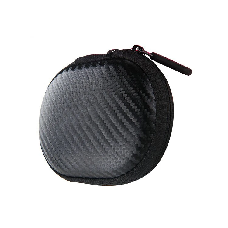 Black Waterproof Portable Hard Shell Carrying PU Style Shockproof EVA Earphone Case
