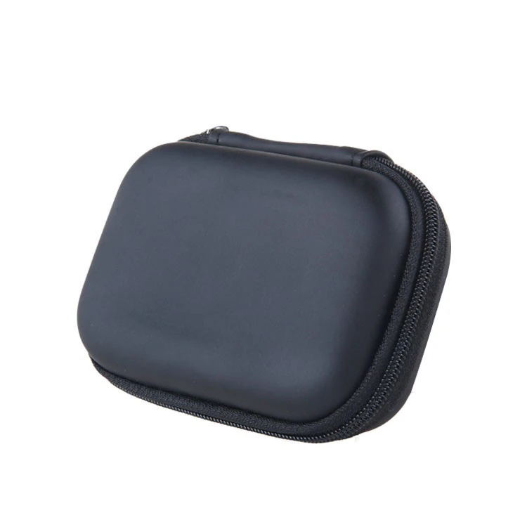 Black Waterproof Portable Hard Shell Travel Protective Erphone Bluetooth USB Cable Portable Waterproof EVA Storage Hard Case