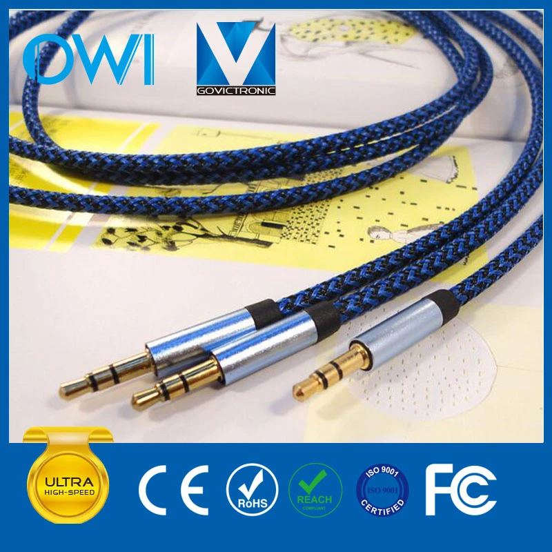 Blue Hemp Knitting 3.5mm to 3.5mm Audio Cable