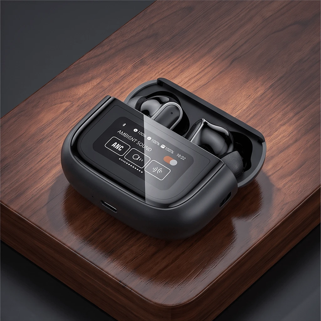 Bluetooth 6.0 Tws Anc Noise Canceling Earbuds with LED Battery Display, Dual Mic Enc, Type-C Fast Charging Supplier
