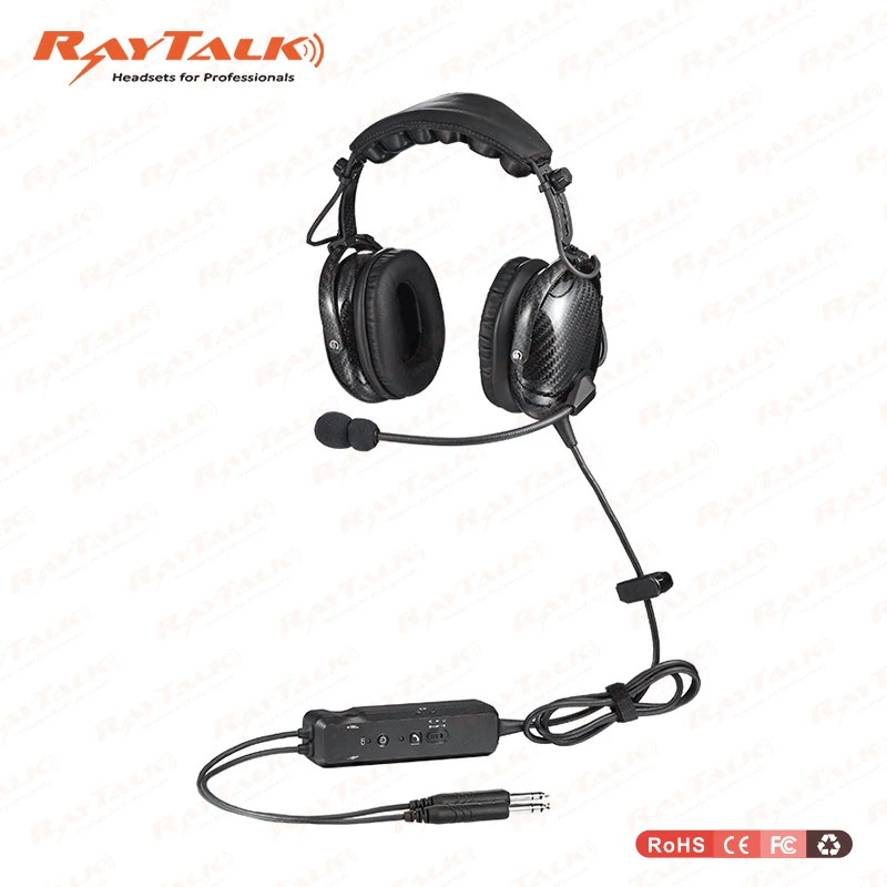 Bluetooth Anr Aviation Headset with Carbon Fiber Ear Cup