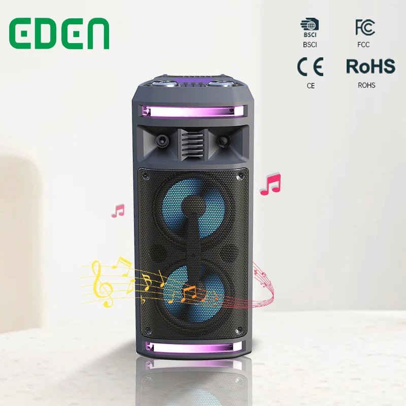 Bluetooth Audio Speakerjbl Loudspeaker with LED Dual 6.5 Inch Wireless DJ Portable PA Party Karaoke Sound Box Rechargeable Multimedia 5W Speaker ED-606