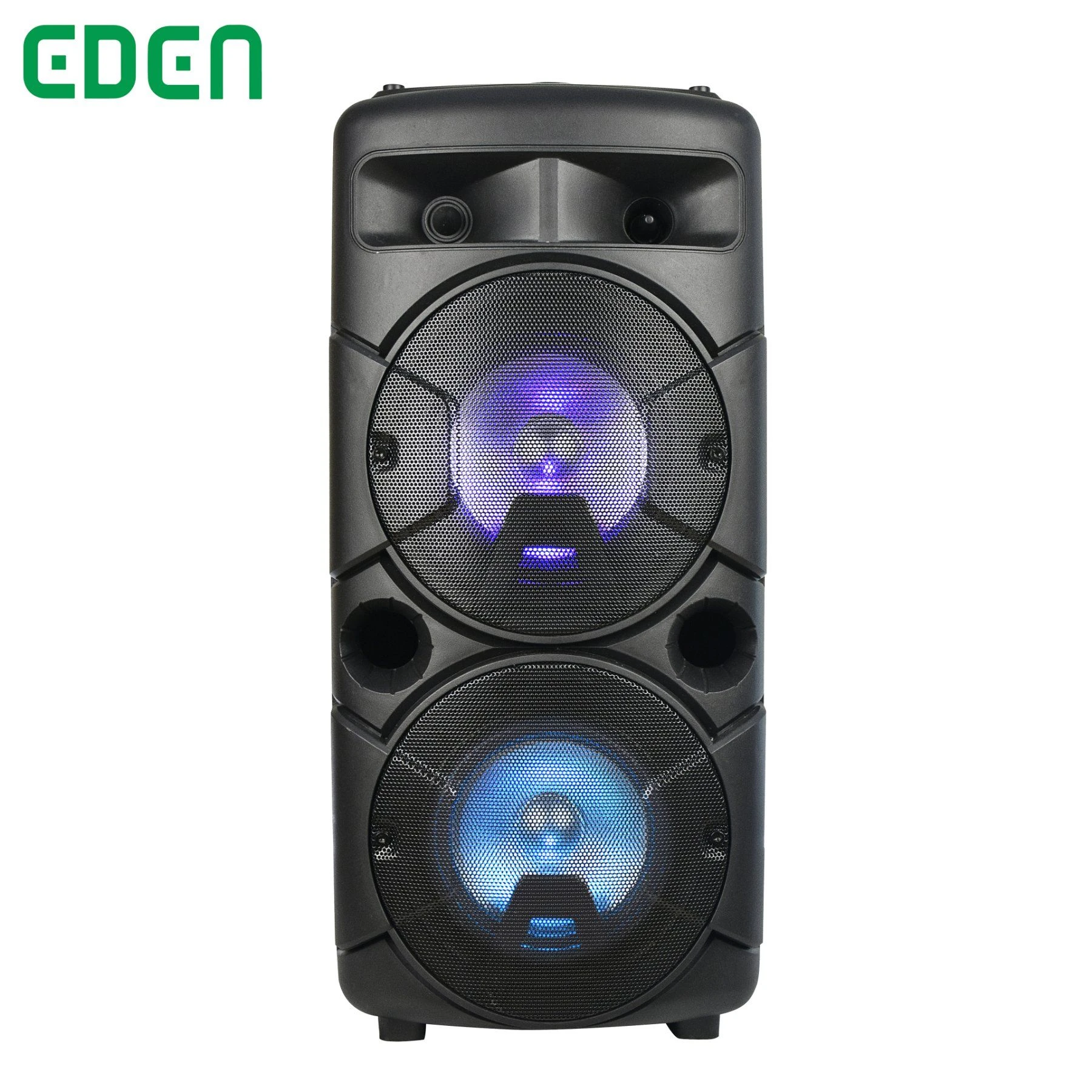 Bluetooth Audio with LED Fire Dual 6.5 Inch Wireless DJ Portable PA Party Karaoke Sound Box Rechargeable Multimedia Speaker ED-609