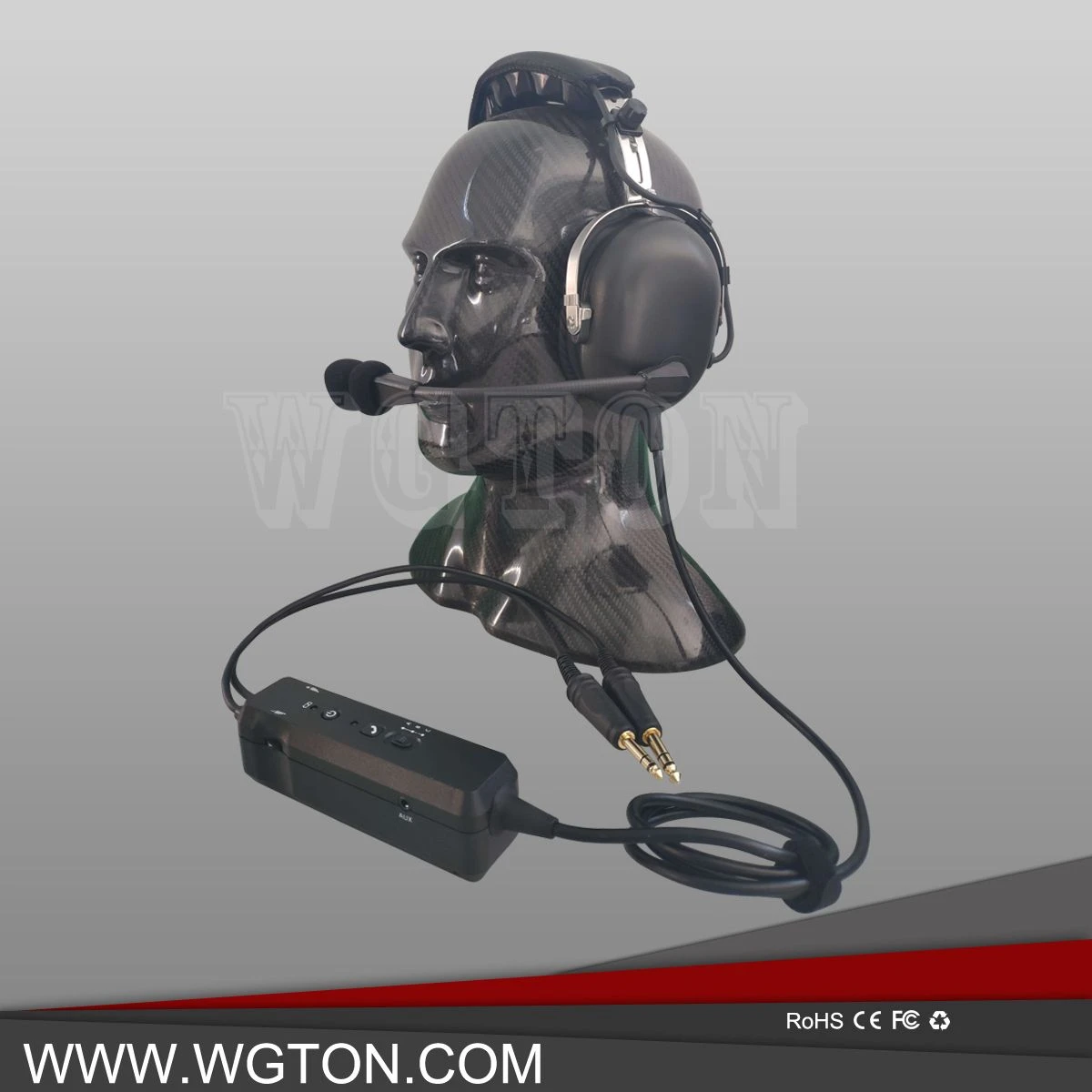 Bluetooth Aviation Headset Noise Canceling Flexible Boom Anr Pilot Headset for General Aircraft Aviation Headphone