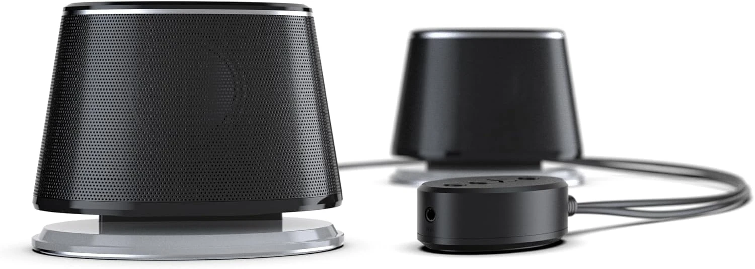 Bluetooth Computer Speakers with USB 3.0 and Blue Lighting