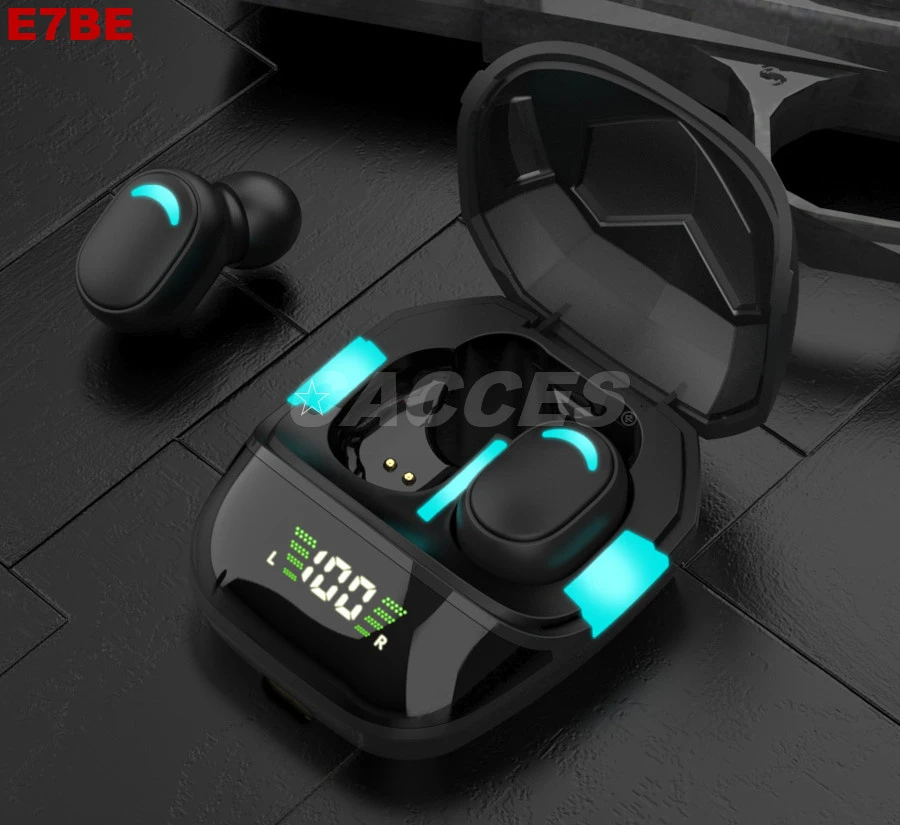 Bluetooth Headphone True Wireless Earbud LED Power Display Earphones W/Wireless Charging Case Ipx4 Waterproof in-Ear Headset W/Mic for Smart Phone Laptop Sports