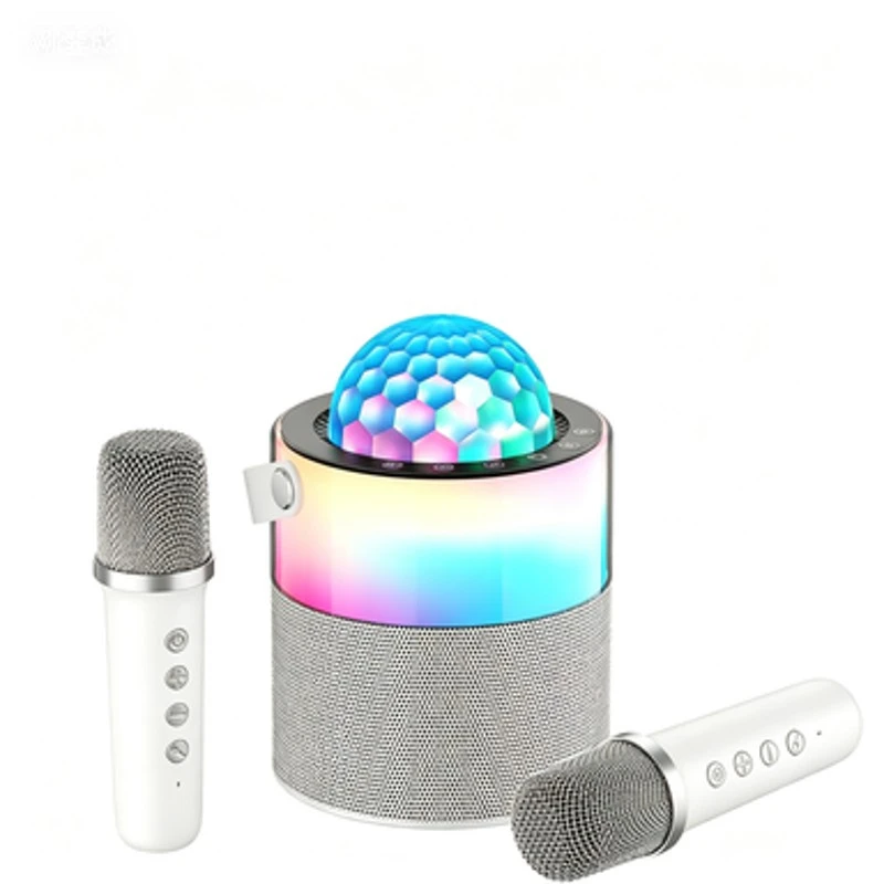 Bluetooth Karaoke Machine with LED Disco Ball & Dual Microphones