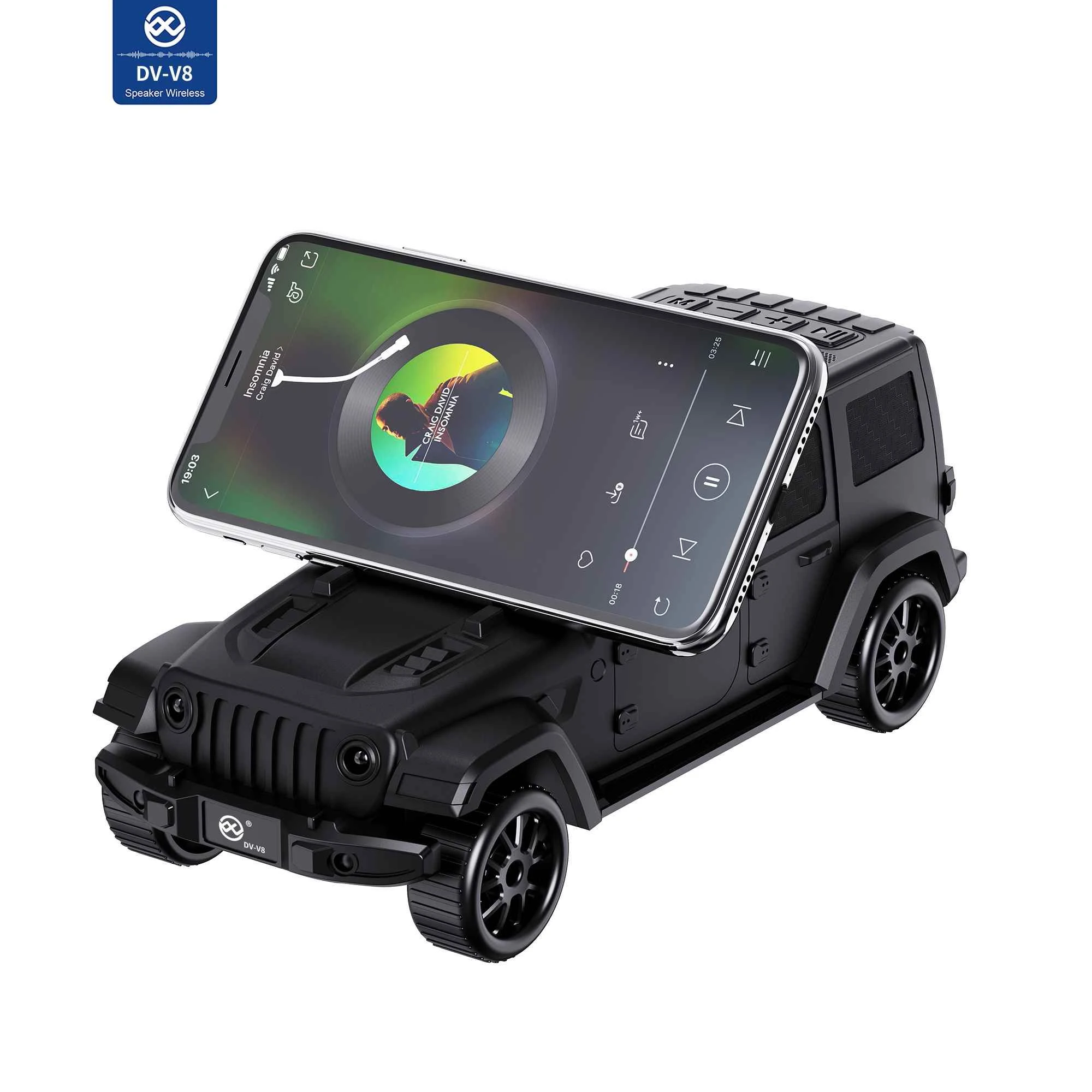 Bluetooth Replica Toy Car Speaker HD Sound, Tws/FM Radio/USB/TF/Hands-Free Mic, Portable Gift