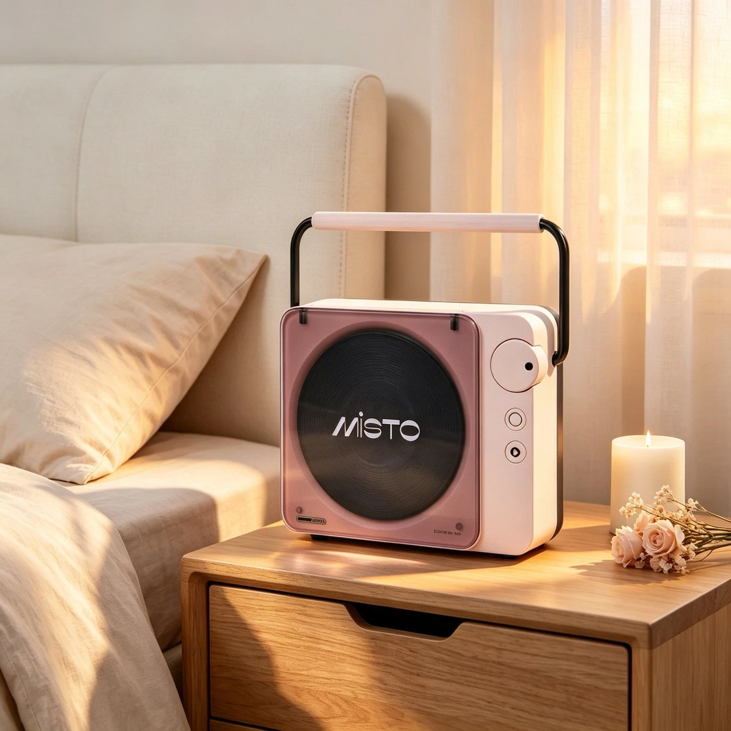 Bluetooth Speaker with 3 Light Modes and 45mm Driver for Desk