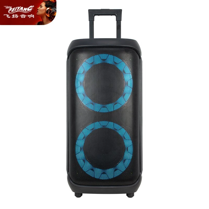 Bluetooth Trolley Double 8 Inch New Light Outdoor Battery Party Speaker