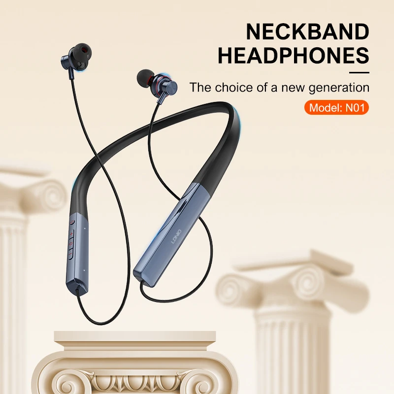 Bluetooth V5.3 Ldnio N01 Neckband Headphones with 500mAh Battery