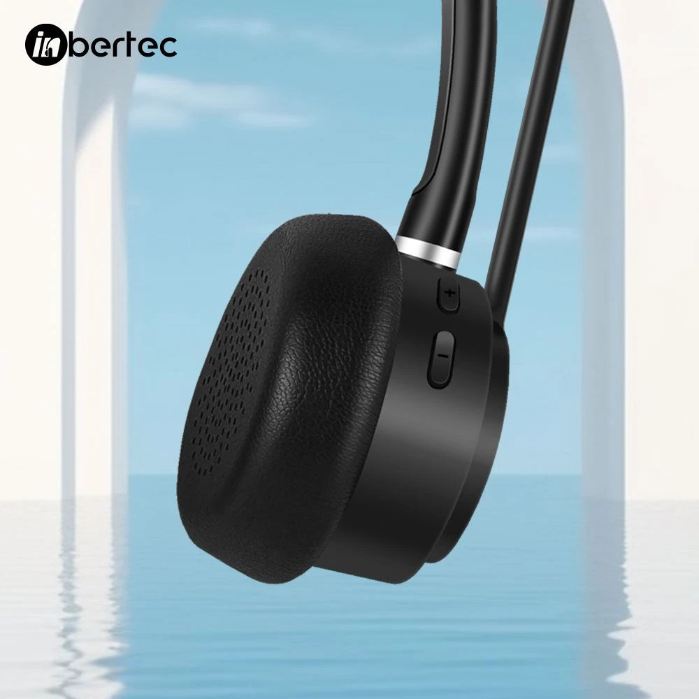 Bluetooth Wireless Noise-Canceling Headset with Microphone for Call Centers