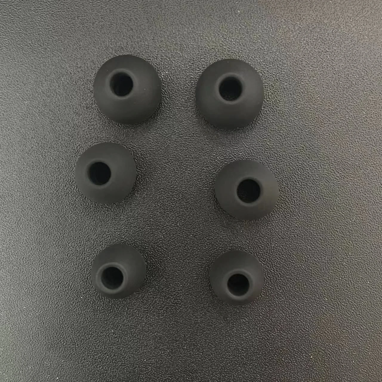 Bowl Shape Silicone Ear Tips, Black S/M/L 3 Sizes, 4mm Bore Diameter, Custom Colors Available