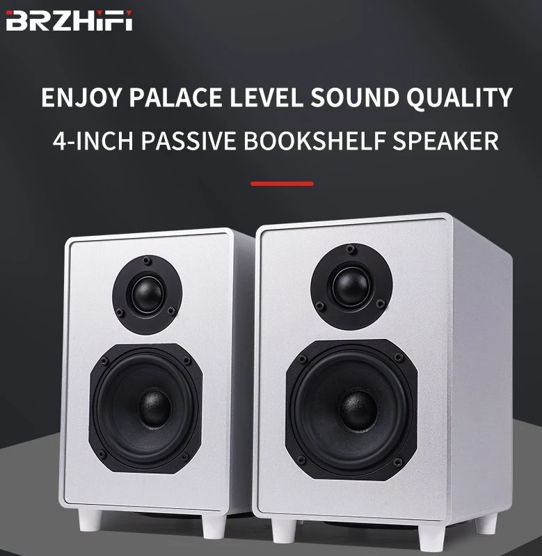Brzhifi House Hold Passive Speaker HiFi Aluminum Alloy Computer Desktop Small Audio