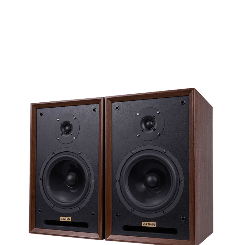 Brzhifi Wooden Bookshelf Speaker with Bisonic HiFi Passive Audio Technology