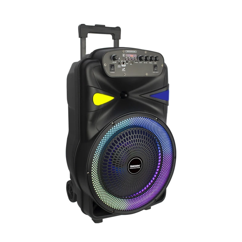 Bt 5.0 Trolley Portable Smart Wireless HiFi Powered Woofer Speaker with Sound Box Touch PA System Tws Speaker Woofer