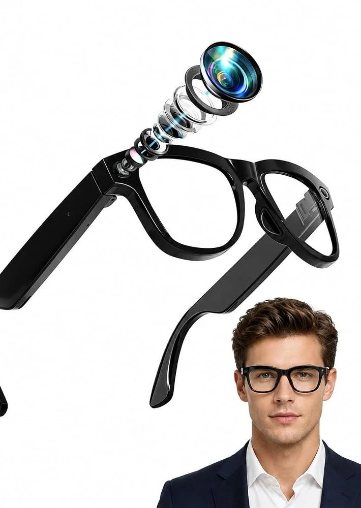 Bt 5.4 Audio Glasses WiFi Video Recording Smart Eyewear High Quality Shockproof Frame Ai Bluetooth Glass for Mountain Climbing