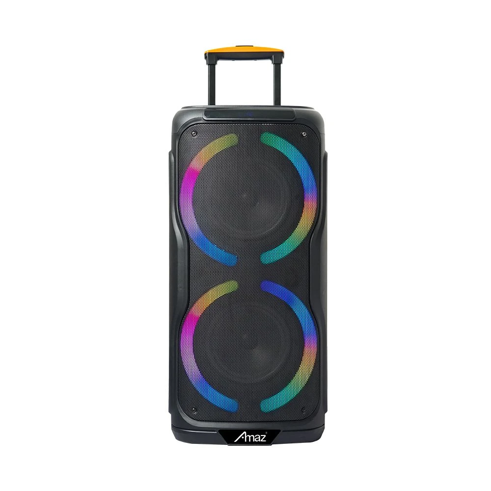 Bt Audio System Sound Home Theater Speakers Dual 8 Inch Karaoke Color LED Speaker
