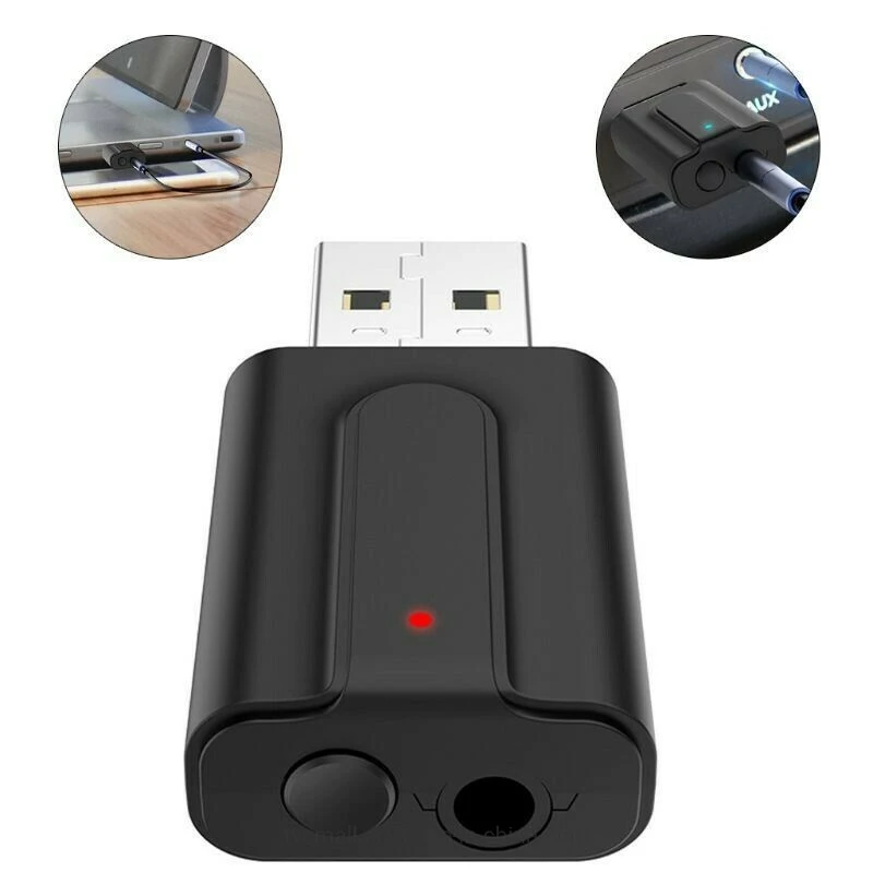 Bt10 2-in-1 Wireless Bluetooth USB Transmitter Receiver 3.5mm Aux Audio Music Adapter