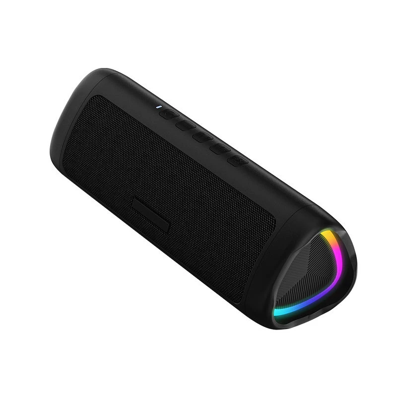 C27 Portable Subwoofer Waterproof Speaker with HD Microphone Flashing Light Supports Tws Interconnection Bt Function Outdoor Use