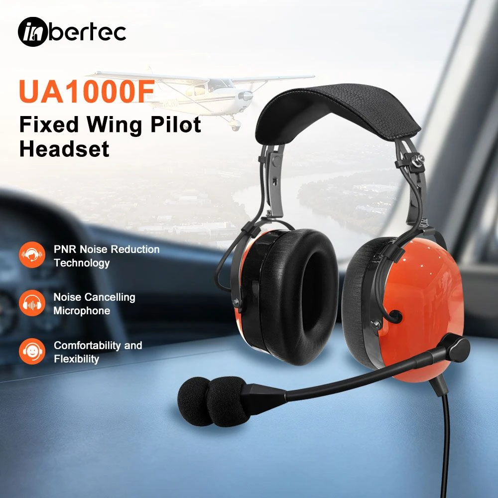 CE Certified Fixed Wing Pilot Headset with Pnr & Crisp Voice