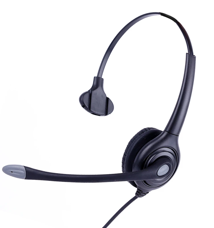 Call Center Headphone Single Ear Mono Wired Earphone Headset with USB Connector