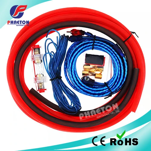 Car Installation Wiring Kit in PVC Bag Packaging 2ga Audio Cable