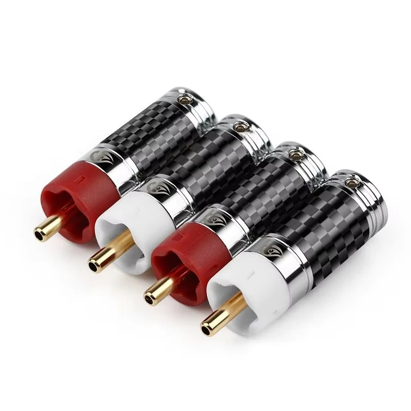Carbon Fiber Gold-plated RCA Locking Plug