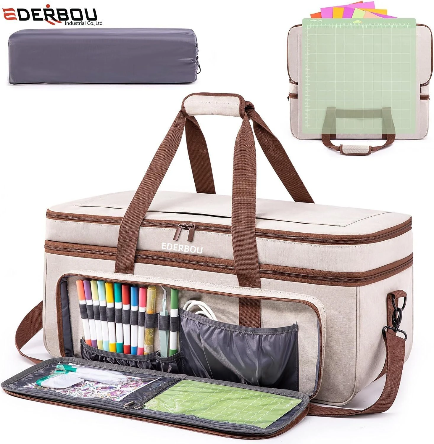 Carrying Case for Maker 3, Maker 4, Double-Layer Machine Bag with Cover for Explore 4, Explore 3, Explore Air 2