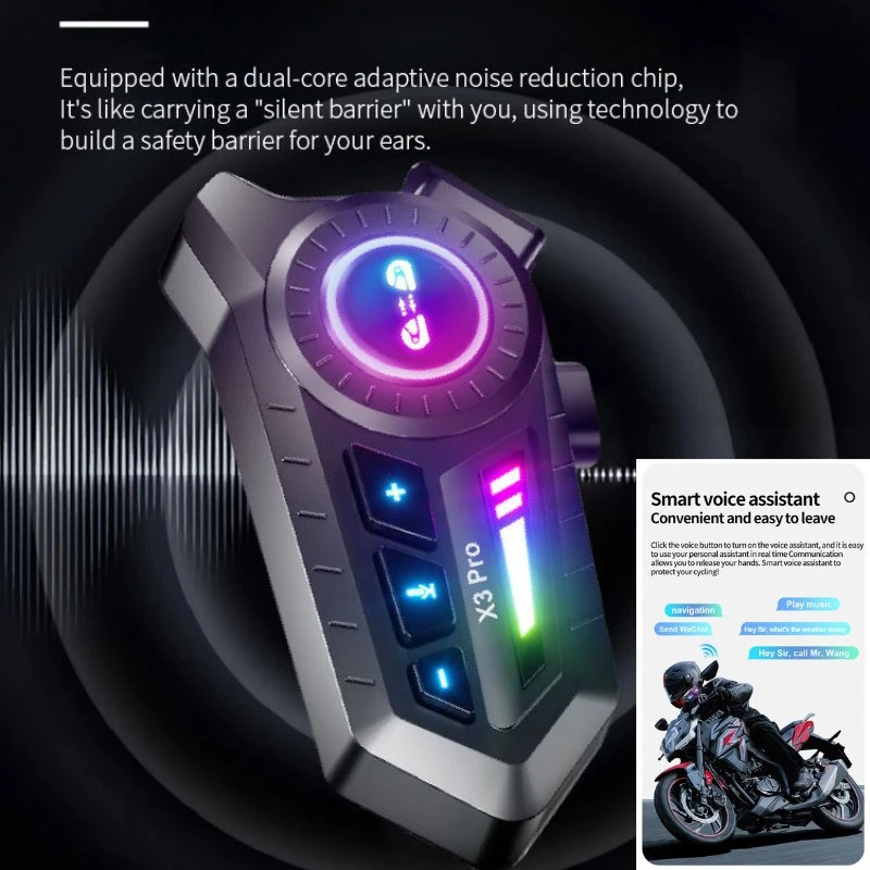 Certified Safe Riding Headset Universal Full Face Helmet Headset, Motorcycle